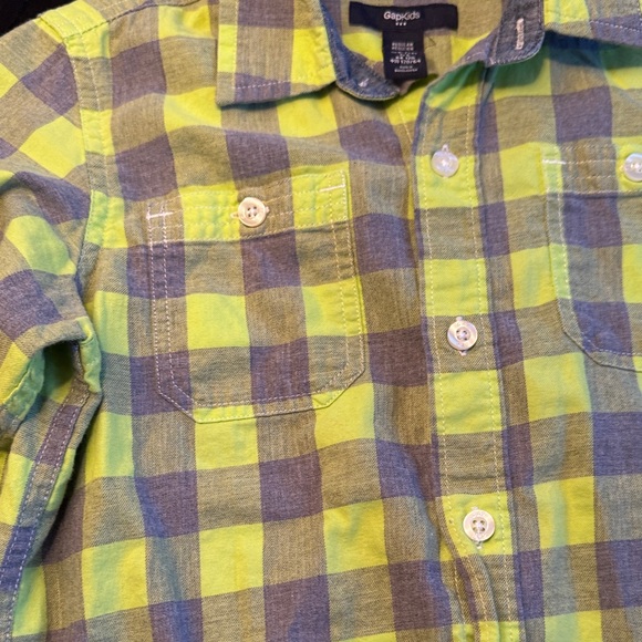 GAP Kids Checkered Shirt - Yellow and Blue - Picture 3 of 3